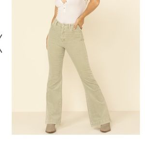 Rollas Eastcoast flares in seagrass corduroy